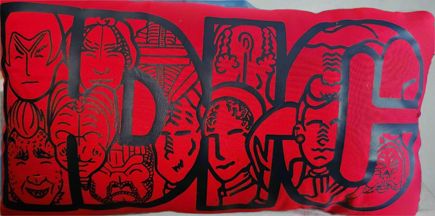 Navy "IDIC" on Red 12"x7"