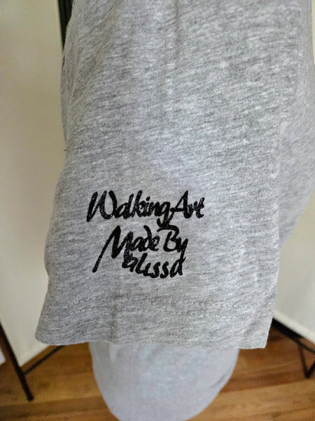 Short Sleeve Black Painted LLAP Hand with Rainbow Backing