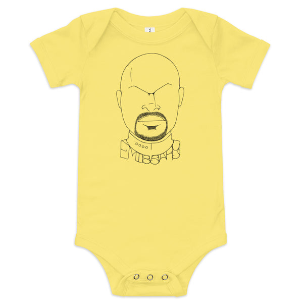 Emissary - Baby short sleeve one piece black ink