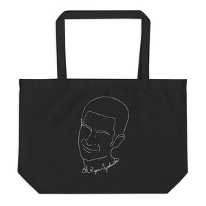 Oh, Ryan Syndicate Large organic tote bag - White Ink
