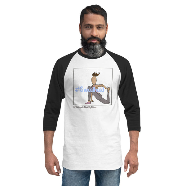 Grounded Quad Stretch Dark 3/4 sleeve raglan shirt
