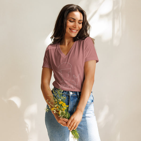Logical Women’s relaxed v-neck t-shirt