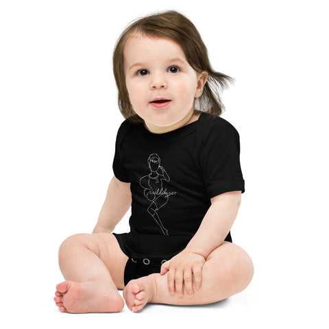 Baby Trailblazer Onesie (white over dark)