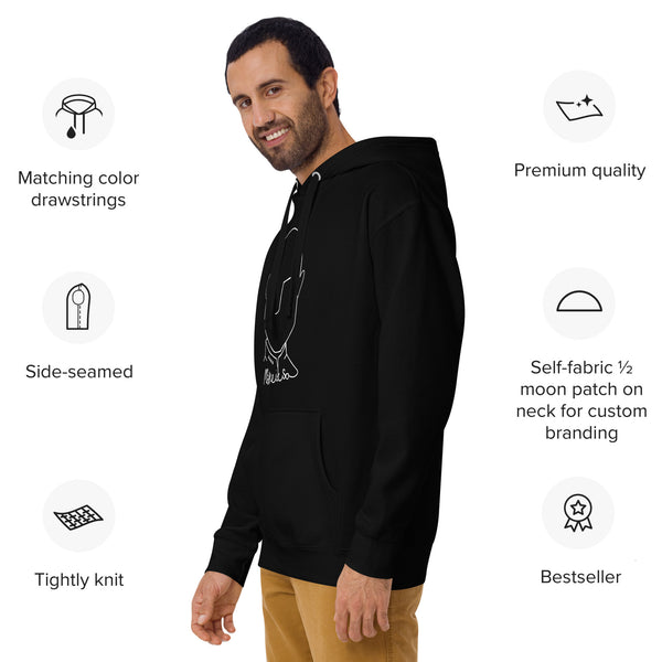 Make It So Hoodie (white over dark)