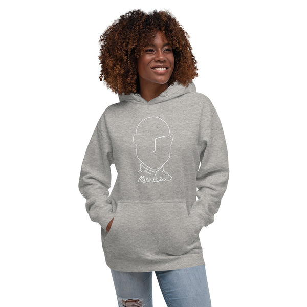 Make It So Hoodie (white over dark)
