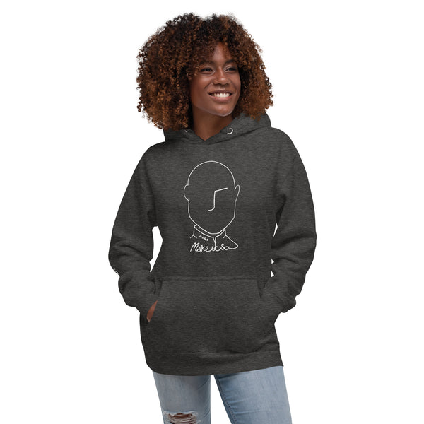 Make It So Hoodie (white over dark)