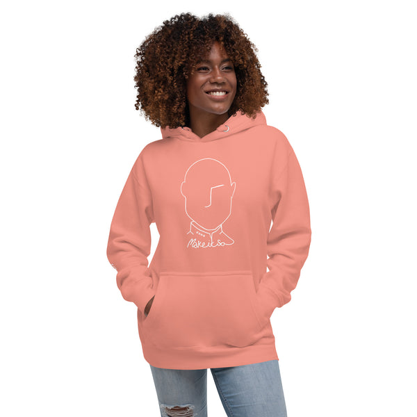 Make It So Hoodie (white over dark)