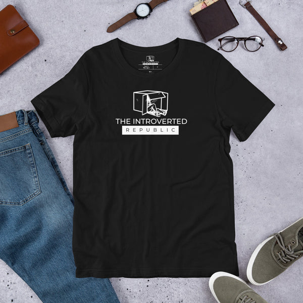 The Introvert Republic Tee (white over dark)