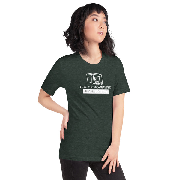 The Introvert Republic Tee (white over dark)